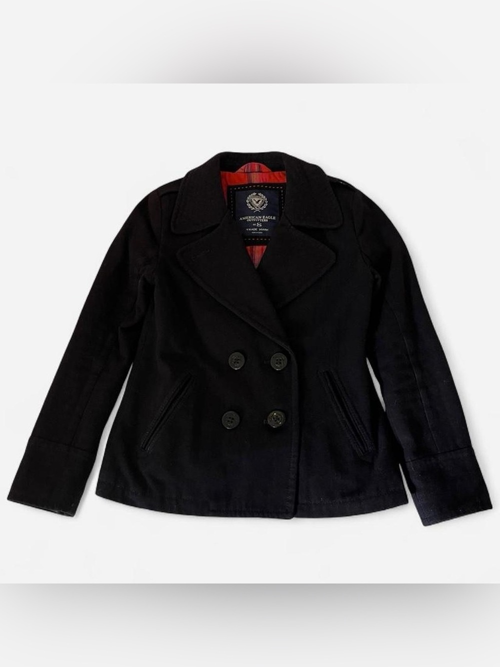 vintage american eagle purple wool coat